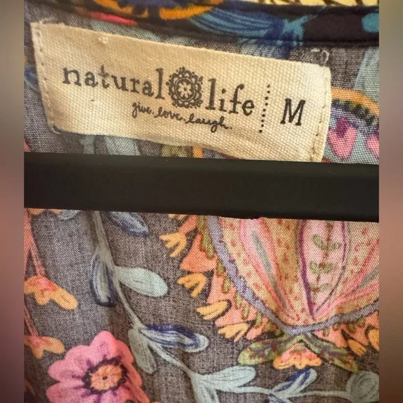 Natural Life Charlotte Flowy Floral Midi Dress Medium - Picture 4 of 4